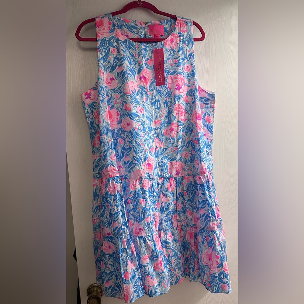 Lilly Pulitzer Trina dress-Blondi Blue. Size XL NWT. No smoke, pet friendly home